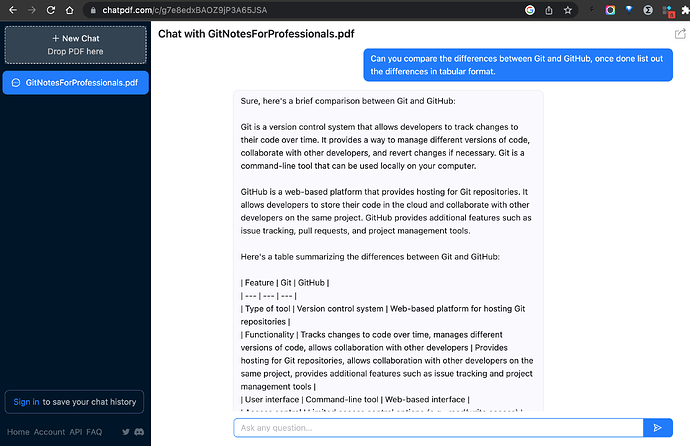 ChatGPT PDF summarizer feature